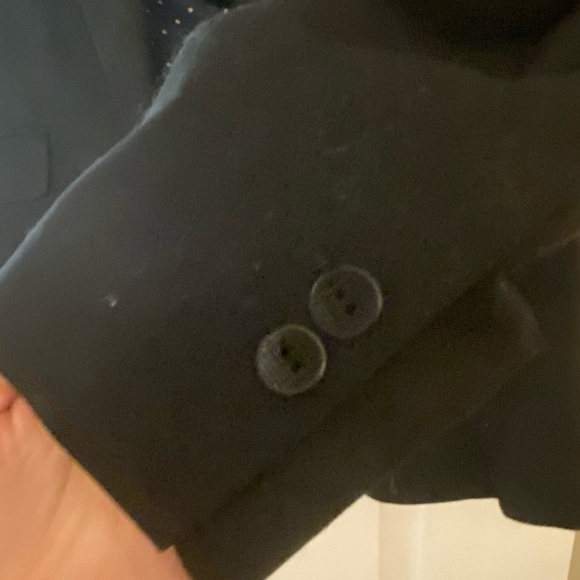 Zara black blazer with navy and heart detailed lining. - Picture 4 of 5